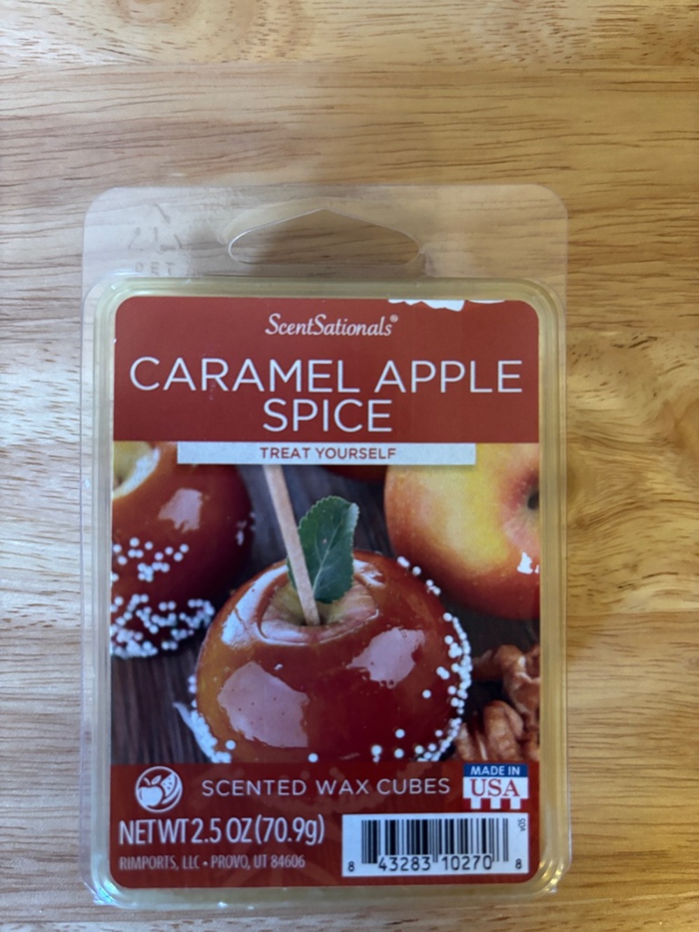 ScentSationals Caramel Apple Spice Scented Wax Cubes - Red